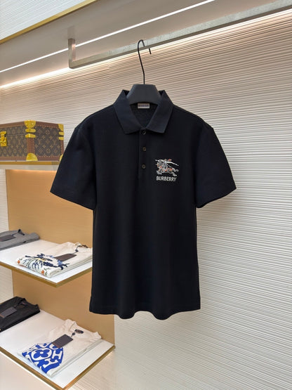 Burberry EKD Sketch Cotton Polo T-Shirt "Black"