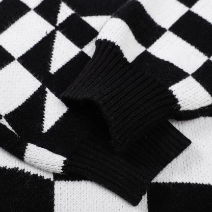 Louis Vuitton Distorted Damier Turtleneck Sweater "Black-White"