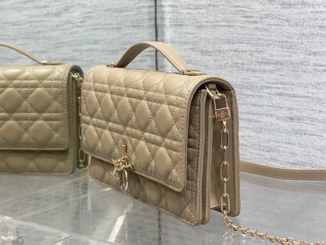 Dior My Dior Mini Bag "Powder Beige Cannage Lambskin"