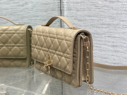 Dior My Dior Mini Bag "Powder Beige Cannage Lambskin"