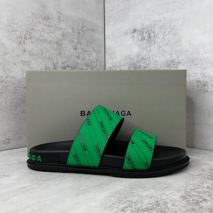 Balenciaga Slides "Black-Green"
