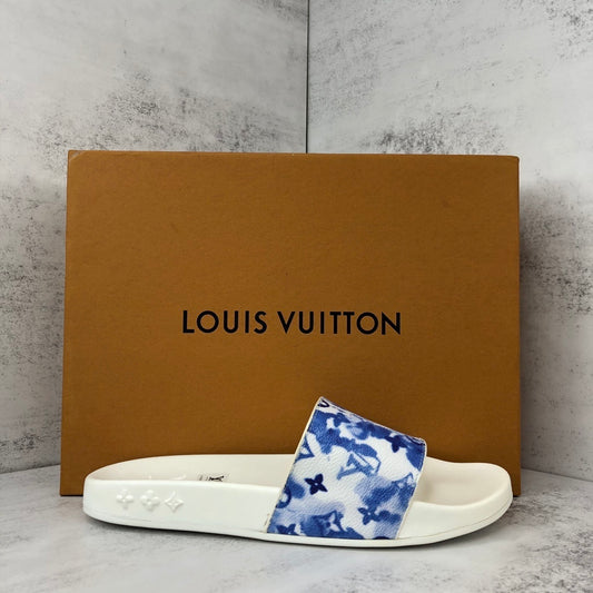 Louis Vuitton Slides "White-Blue"