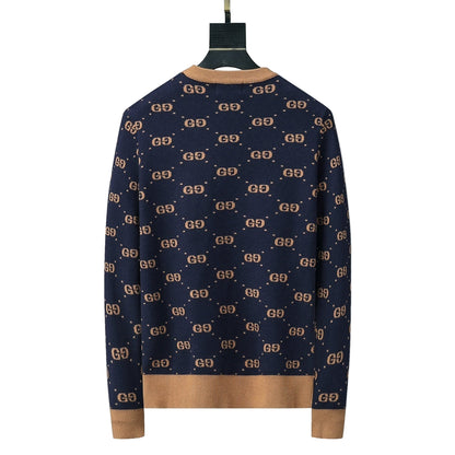 Gucci Sweater "Navy Blue-Beige"