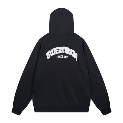 Balenciaga Round Backflip Zip-Up Hoodie "Black-White"