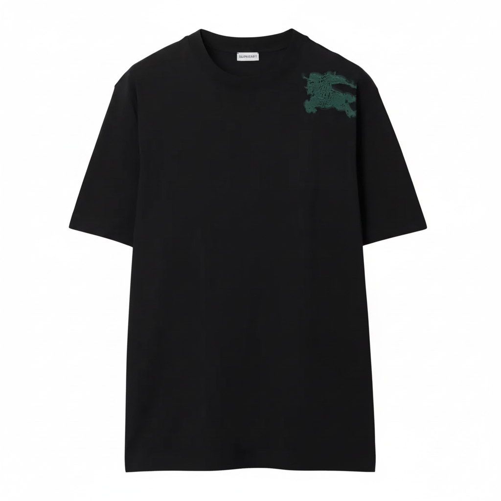 Burberry Equestrian Knight Cotton T-Shirt "Black"