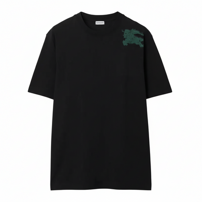 Burberry Equestrian Knight Cotton T-Shirt "Black"