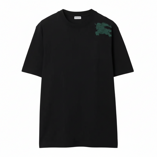 Burberry Equestrian Knight Cotton T-Shirt "Black"