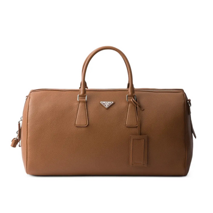 Prada Leather Duffel Bag "Brown"