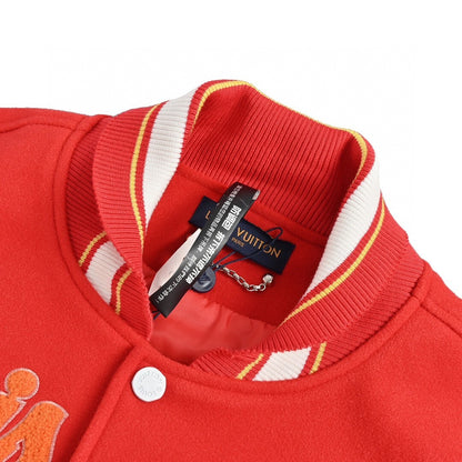 Louis Vuitton Hunting Club Varsity Bomber Jacket "Red-White"