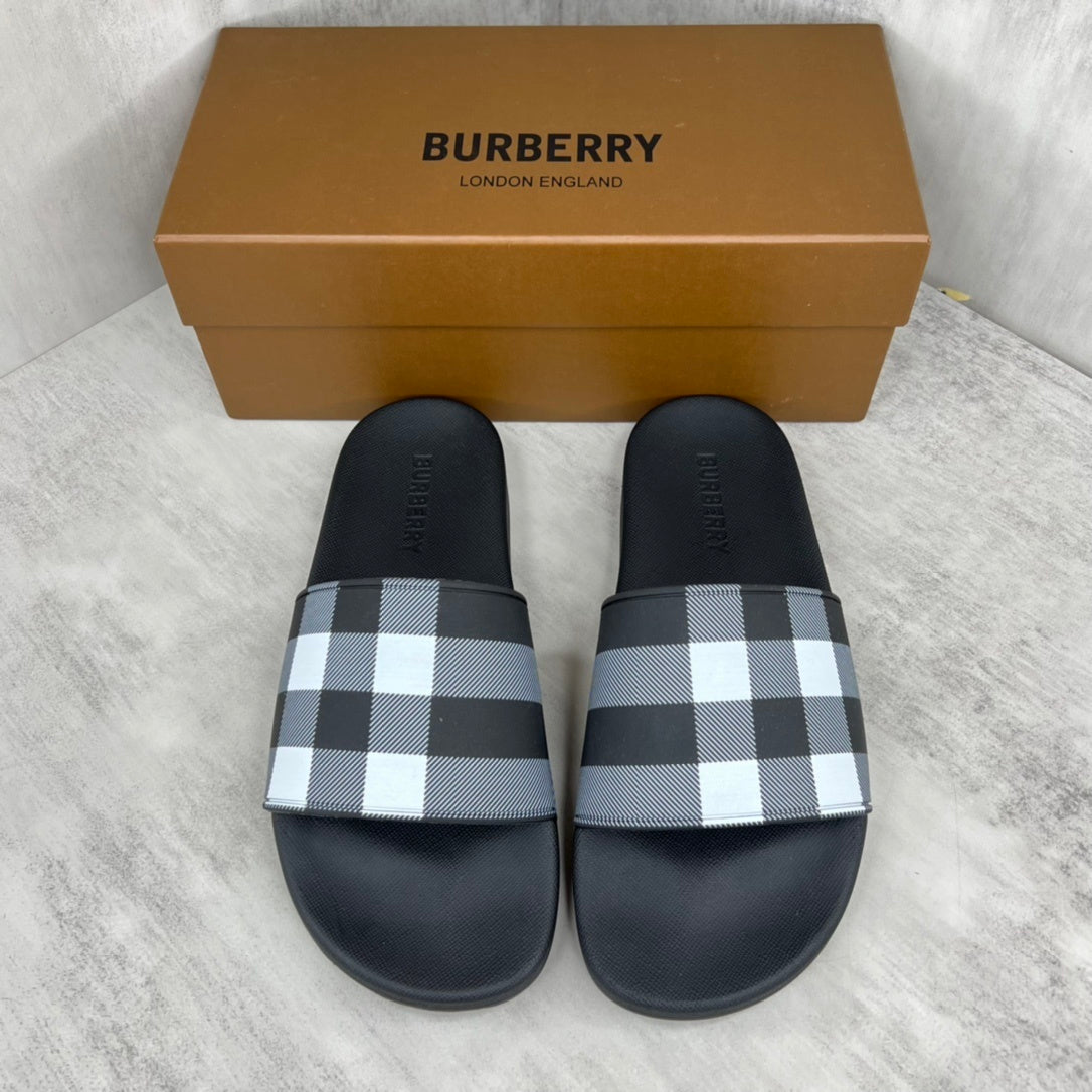 Burberry Slides "Black-Grey-White"