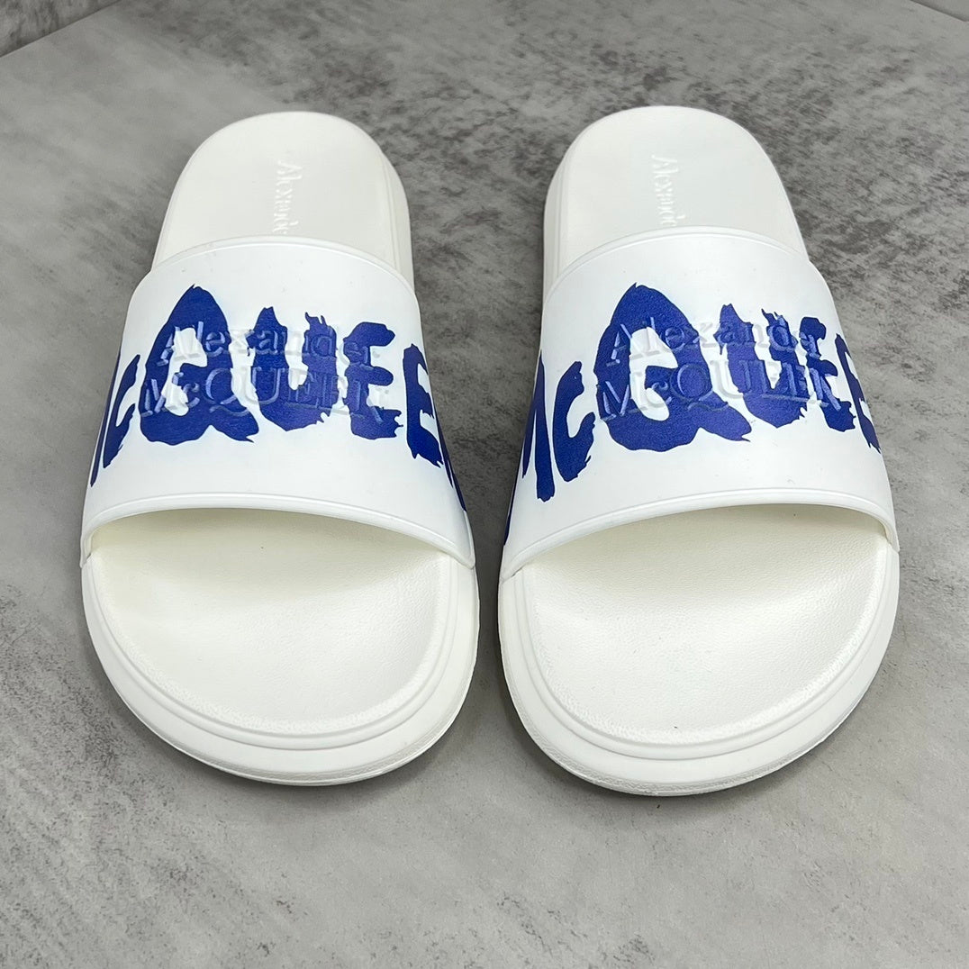 Alexander McQueen Slides "White-Blue"