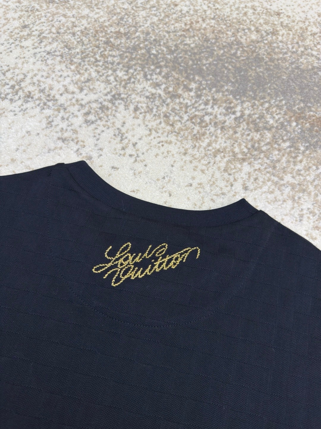 Louis Vuitton Signature Patch Cotton T-Shirt "Black"
