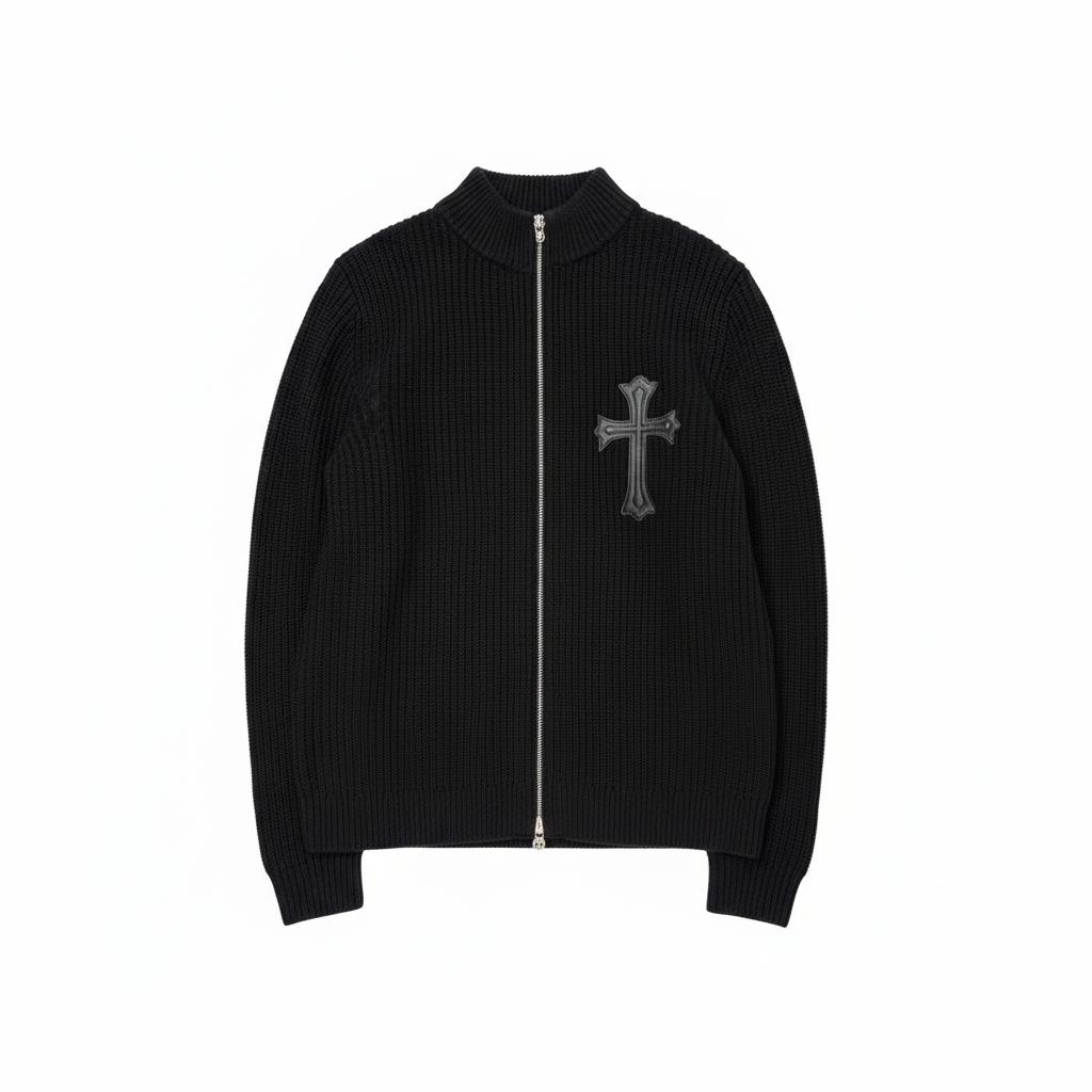 Chrome Hearts Large Cross Cashmere Knit "Black"