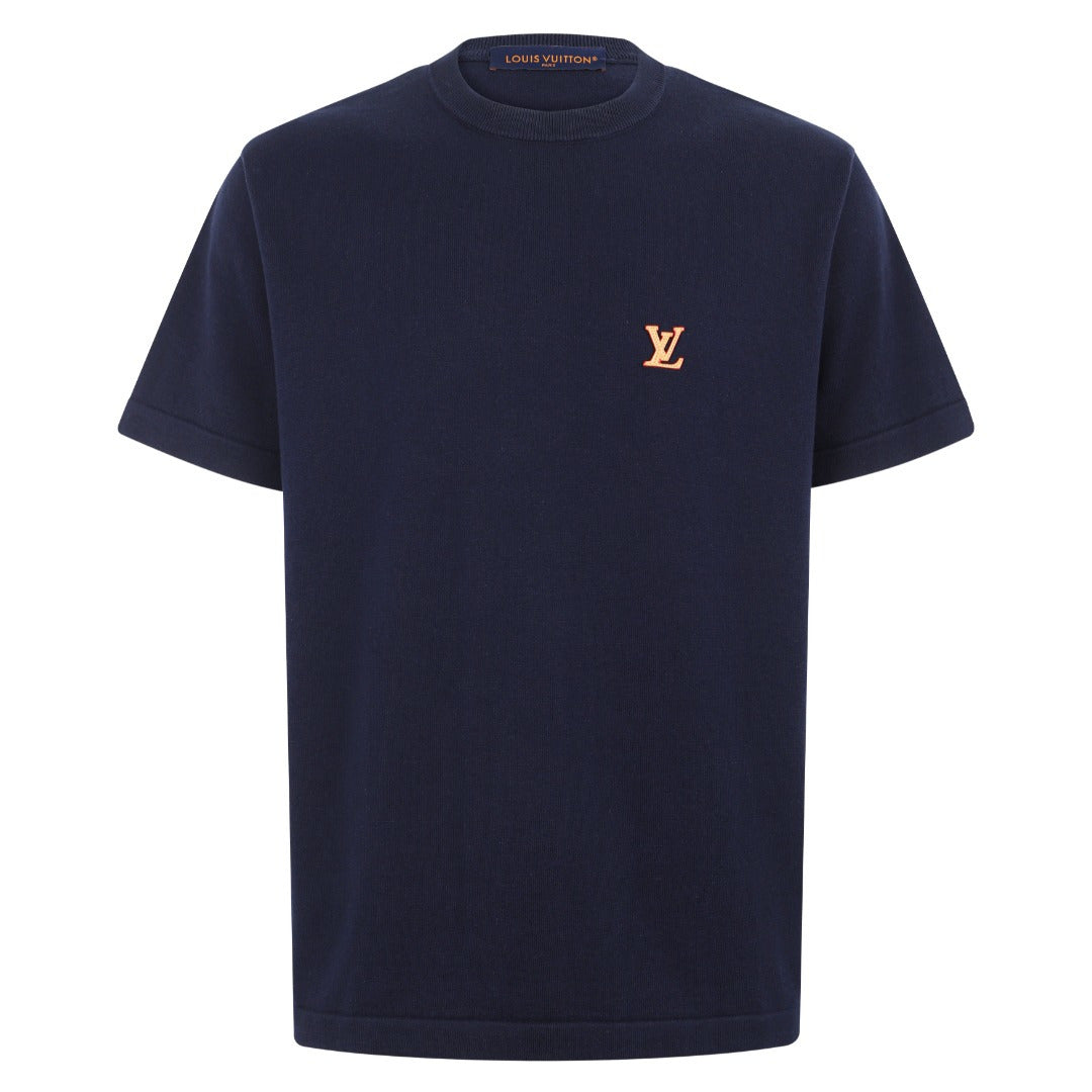 Louis Vuitton Short-Sleeved Crewneck With Signature "Deep Navy"