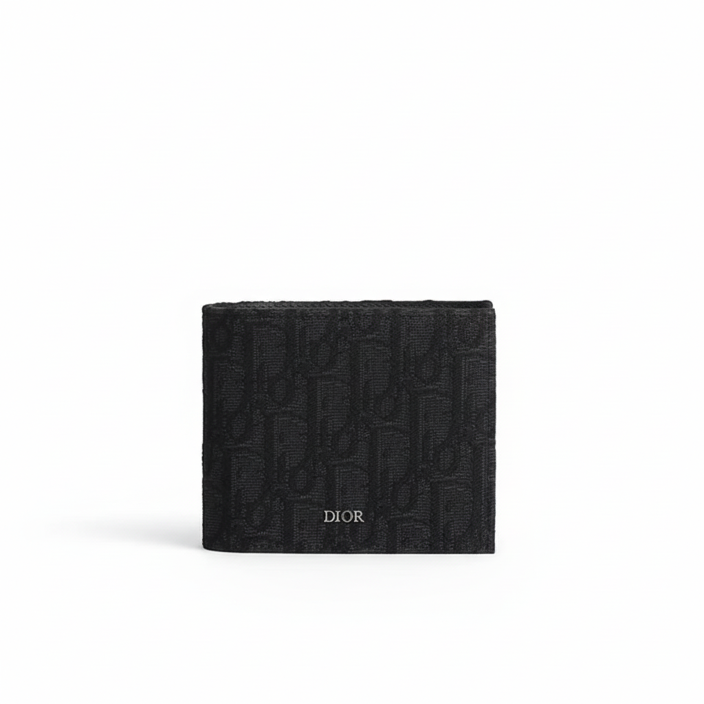 Dior Bifold Wallet Black Dior Oblique Jacquard
