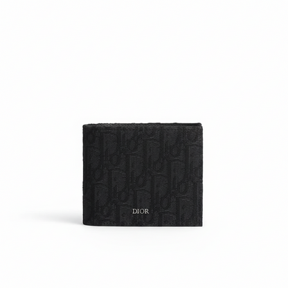 Dior Bifold Wallet Black Dior Oblique Jacquard