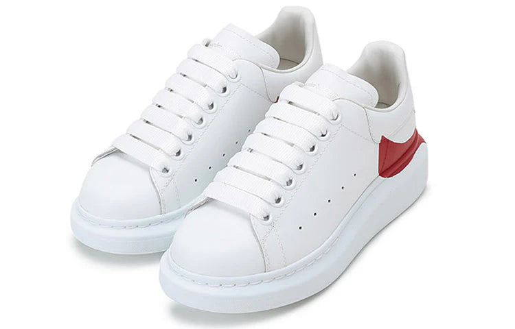 Alexander McQueen Oversized "Drop Heel Counter Print-White-Red"