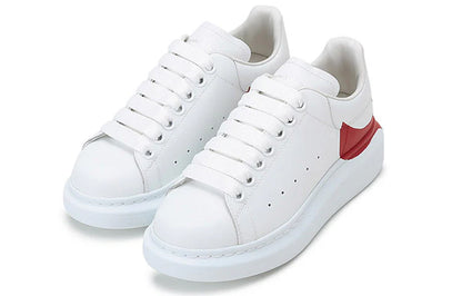 Alexander McQueen Oversized "Drop Heel Counter Print-White-Red"