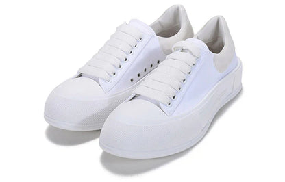 Alexander McQueen Deck Skate Plimsoll Lace-Up "White"
