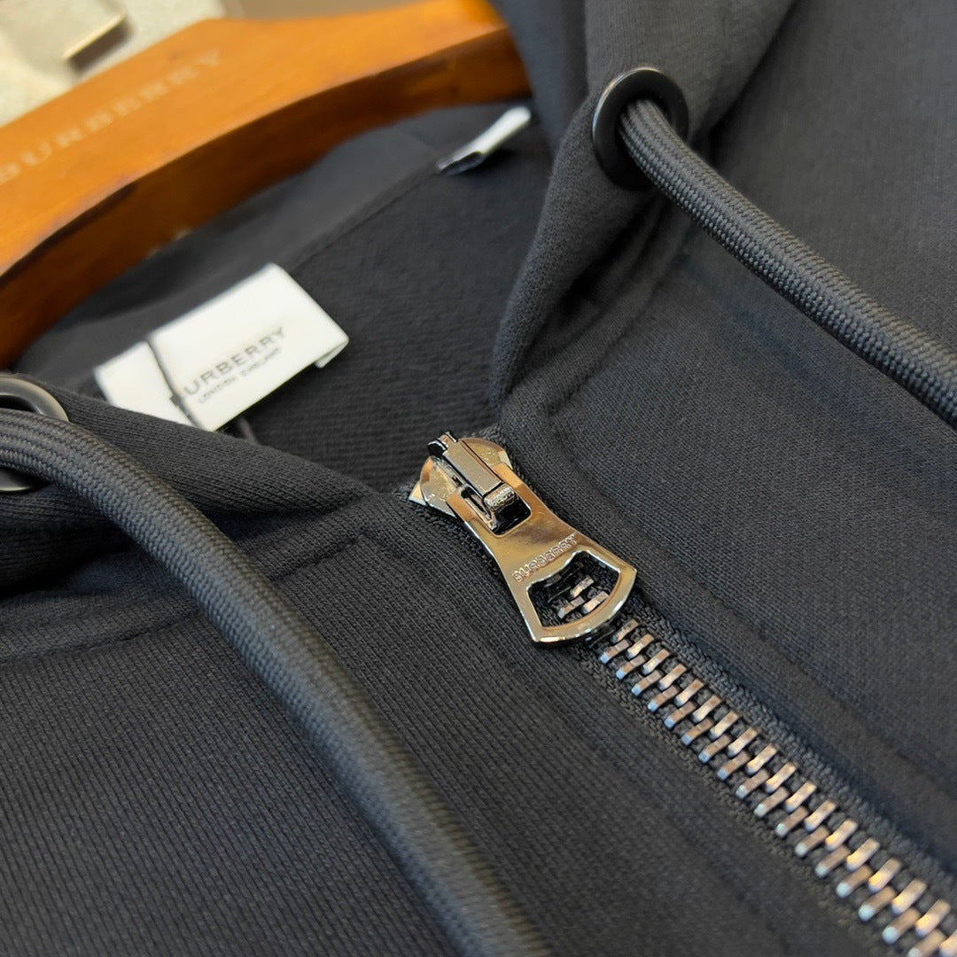 Burberry Vintage Check Panel Hoodie "Black"