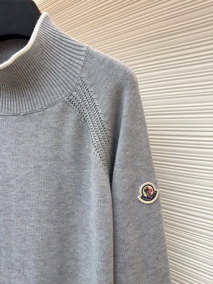 Moncler Alpaca & Wool Blend Turtleneck Sweater "Grey"