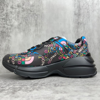 Gucci x The North Face Rhyton "Black-Multicolour All Over Logo"