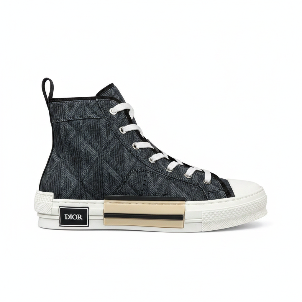 Dior B23 High-Top "Black CD Diamonds"