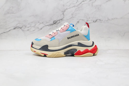 Balenciaga Triple S "White-Blue-Red"