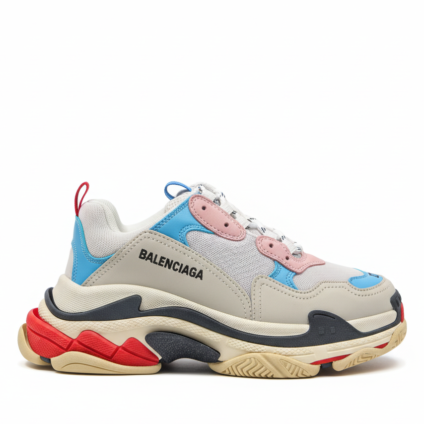 Balenciaga Triple S "White-Blue-Red"