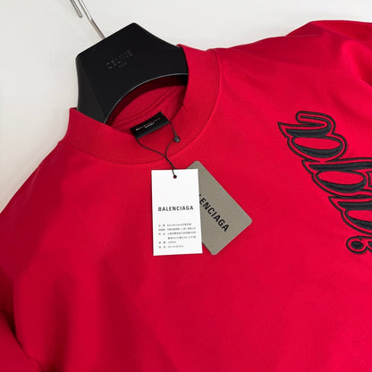 Balenciaga Cursive T-Shirt "Red"