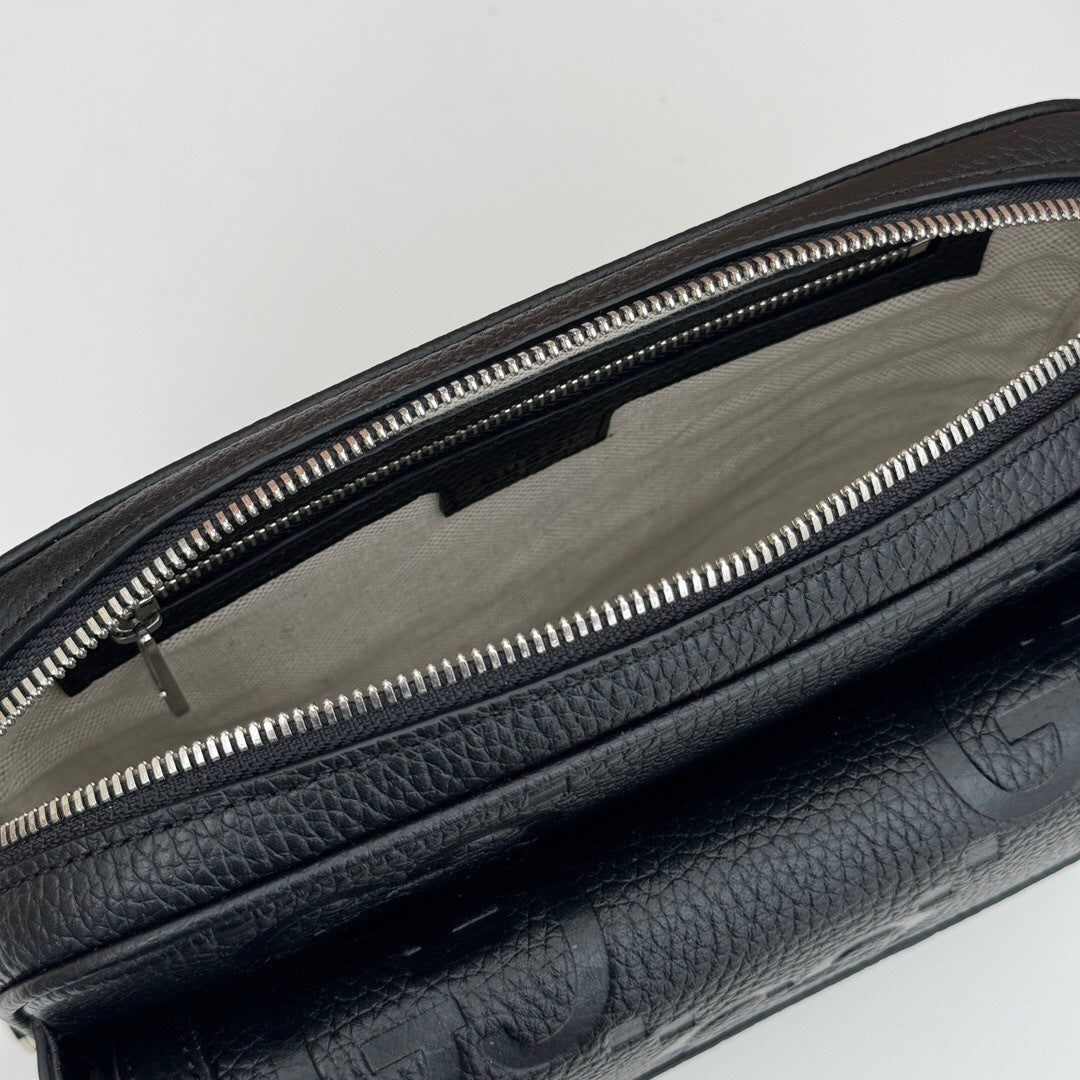 Gucci GG Jumbo Leather Crossbody Bag