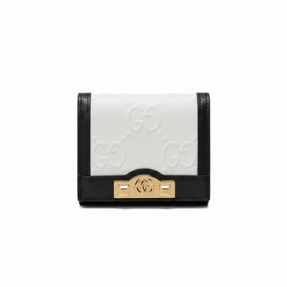 Gucci Wonka GG Monogram Embossed Card Case Wallet