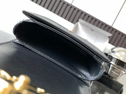 Celine Mini Besace Clea in Shiny Calfskin