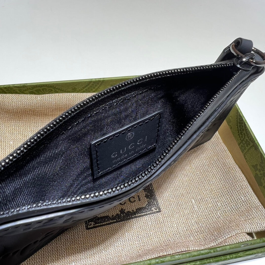 Gucci Rubber Effect Zip Coin Pouch Card Case