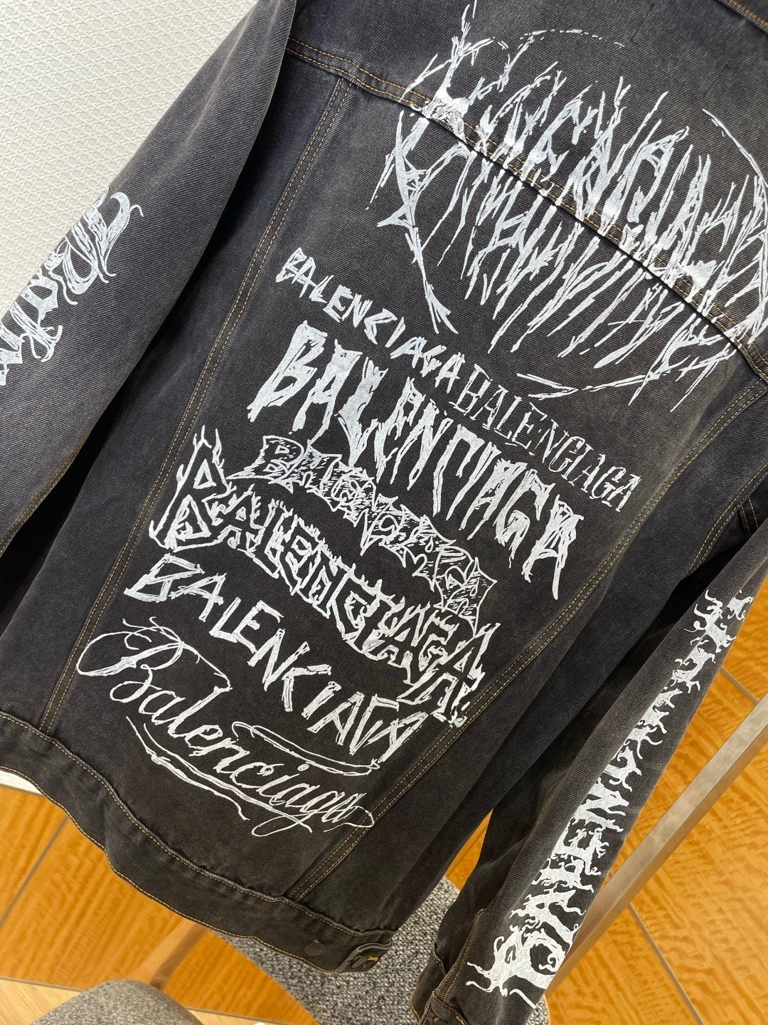 Balenciaga Metal Logo Denim Jacket