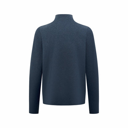 Dior CD Icon Zipped Sweater "Navy Blue Virgin Wool Punto Milano Knit"