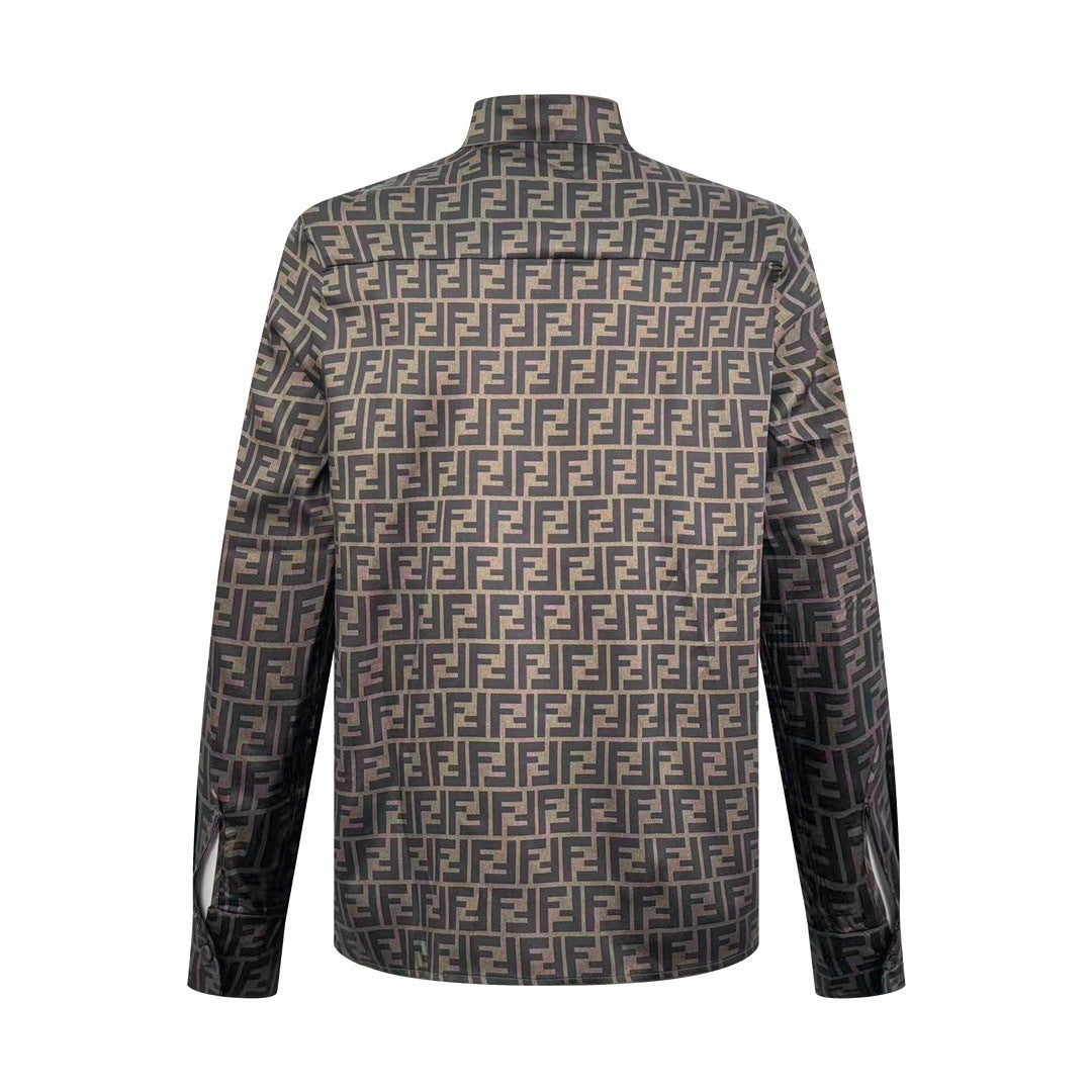 Fendi FF Monogram Shirt "Beige-Grey"