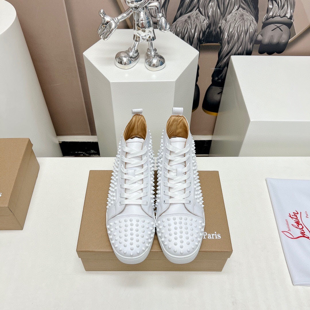 Christian Louboutin High-Top Louis Spike "White"