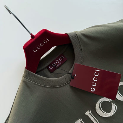 Gucci Cotton Jersey T-shirt with Embroidery "Green"