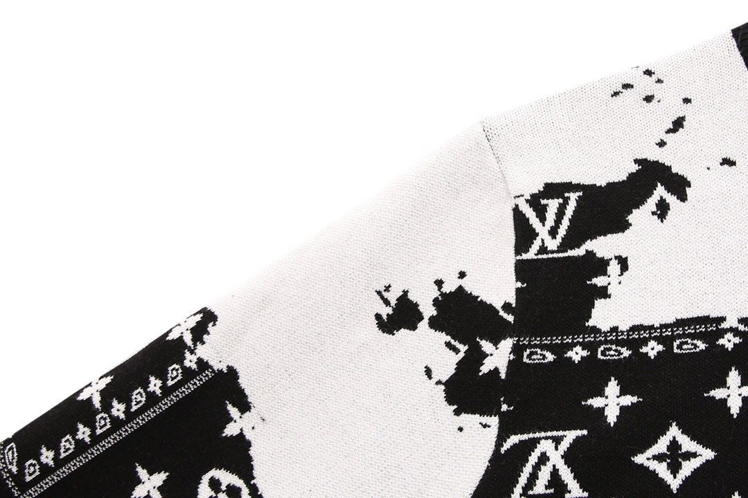 Louis Vuitton Monogram Bandana Sweater "Black-White"
