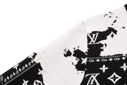 Louis Vuitton Monogram Bandana Sweater "Black-White"