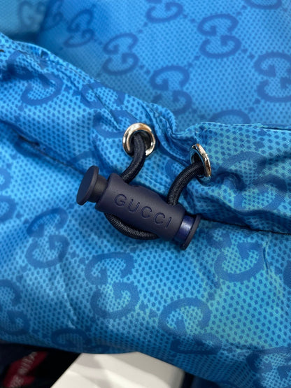 Gucci Printed Poplin Tech Down Jacket "Gradient Blue"