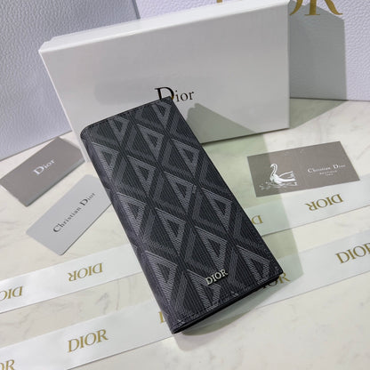 Dior Long Wallet CD Diamond Coated Canvas