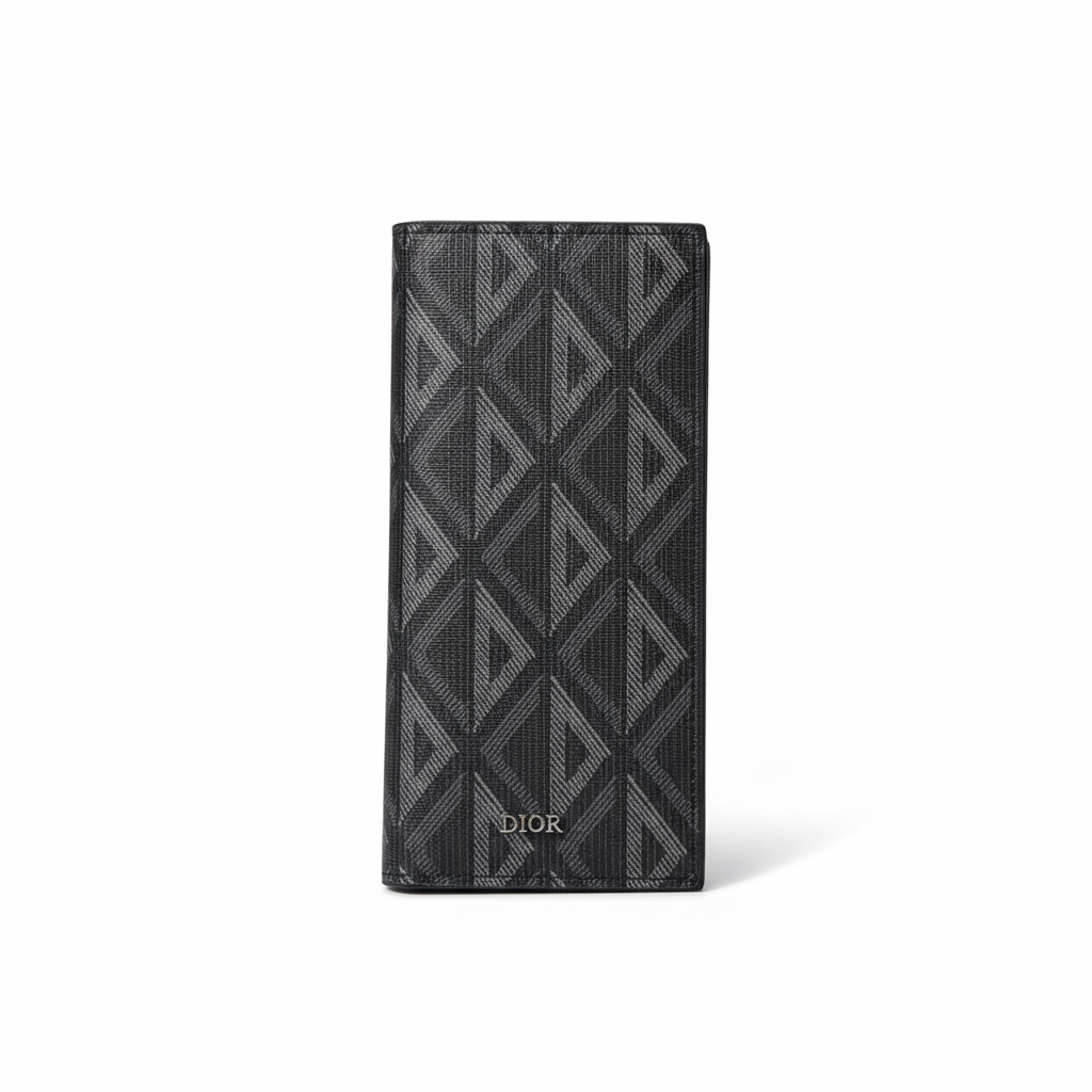 Dior Long Wallet CD Diamond Coated Canvas