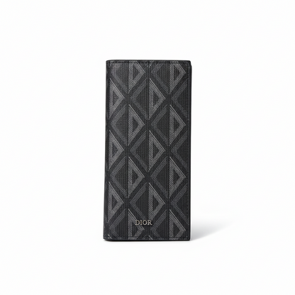 Dior Long Wallet CD Diamond Coated Canvas