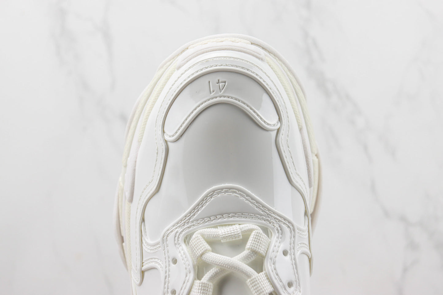 Balenciaga Triple S "White Leather Gloss"