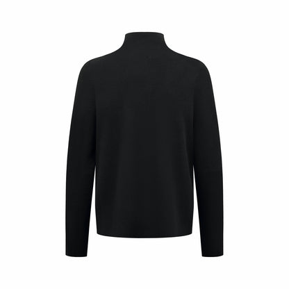 Dior CD Icon Zipped Sweater "Black Virgin Wool Punto Milano Knit"