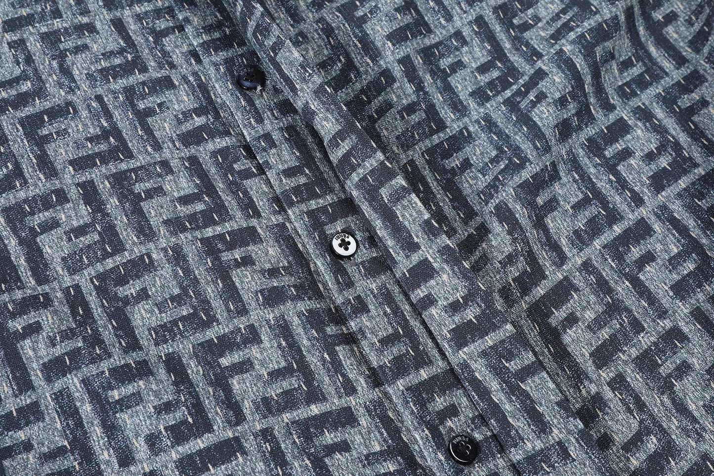 Fendi FF Monogram Short Shirt "Grey"