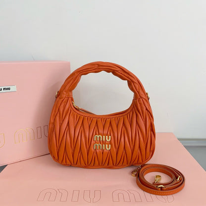 Miu Miu Wander Matelassé Nappa Leather Hobo Bag