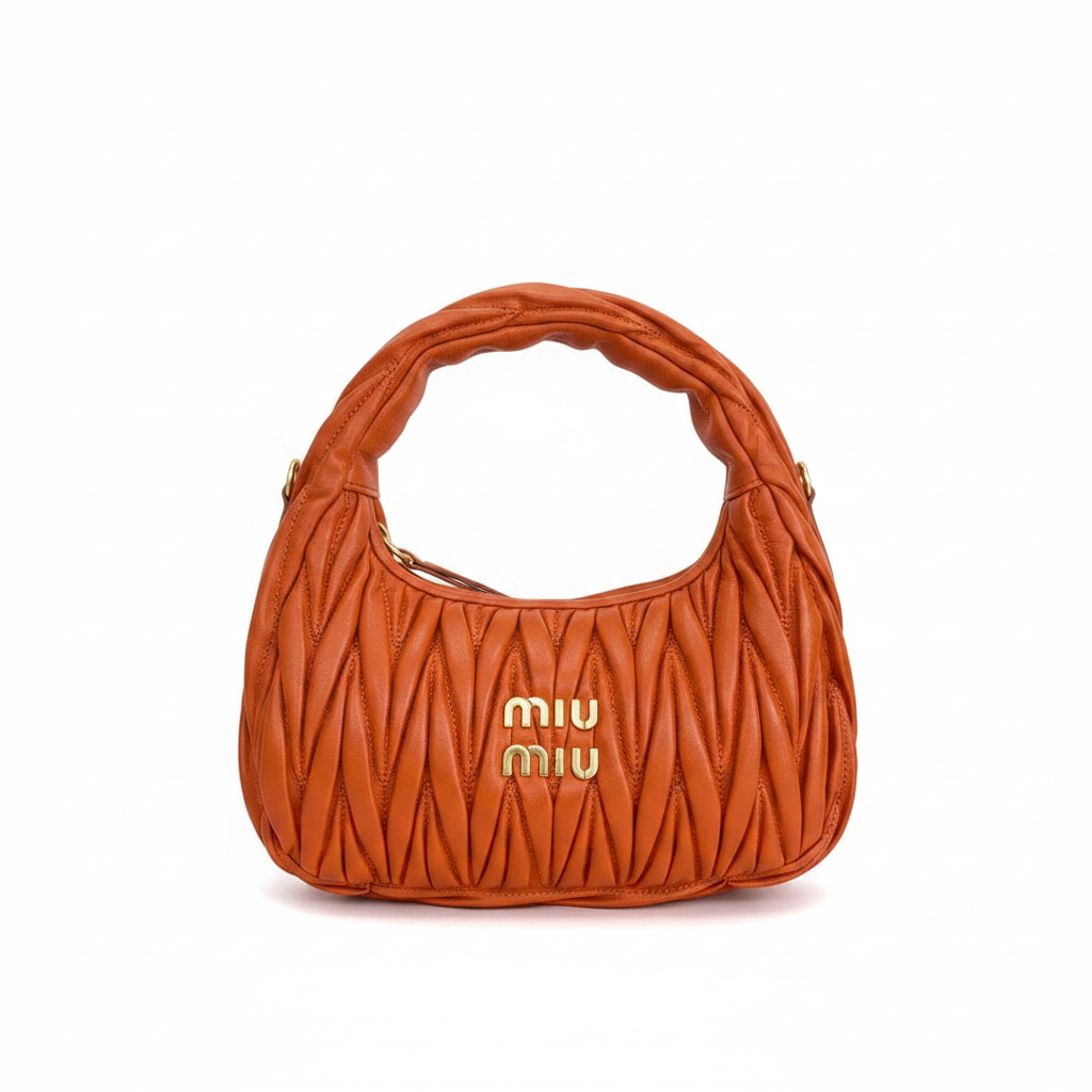 Miu Miu Wander Matelassé Nappa Leather Hobo Bag